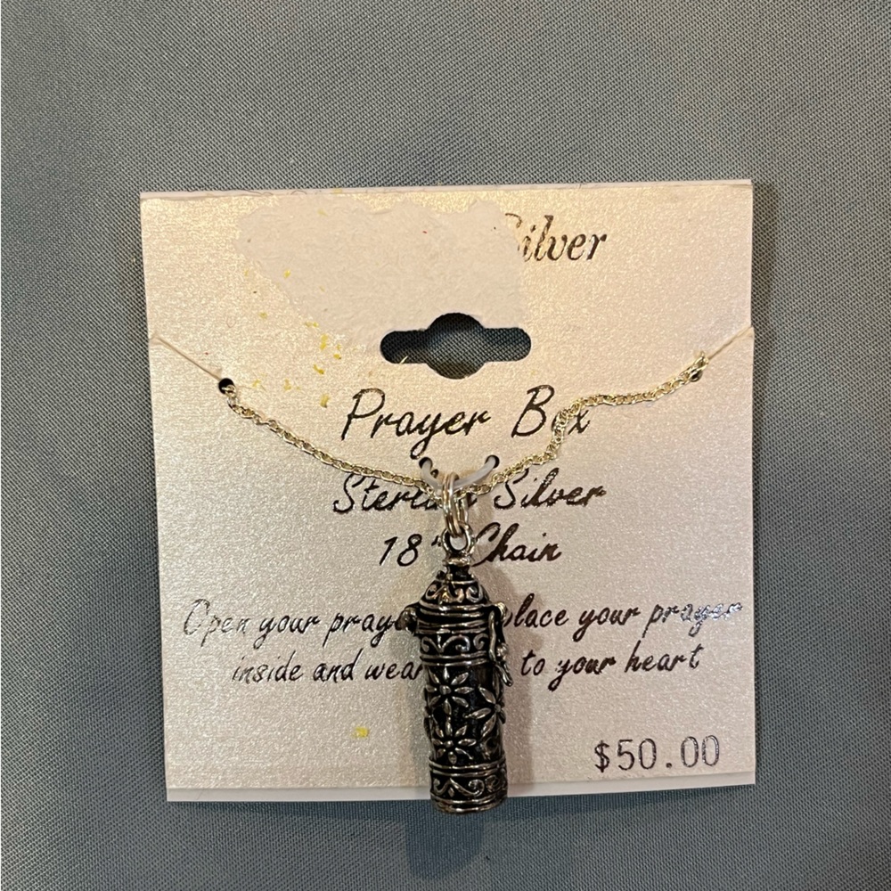 Prayer Box Silver Necklace